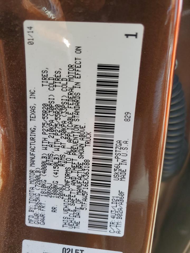 2014 Toyota Tundra Crewmax Platinum VIN: 5TFAW5F16EX363188 Lot: 68752755