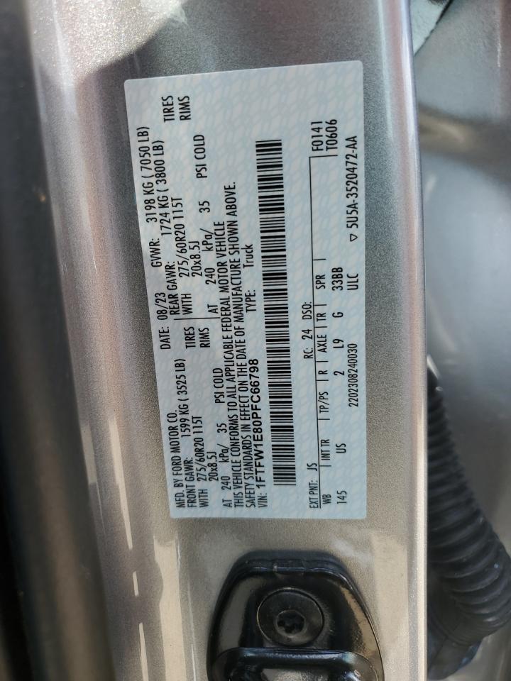 2023 Ford F150 Supercrew VIN: 1FTFW1E53PKF53033 Lot: 69061965