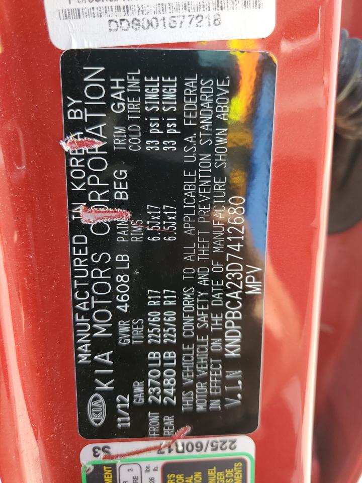 2013 Kia Sportage Lx VIN: KNDPBCA23D7412680 Lot: 68517455