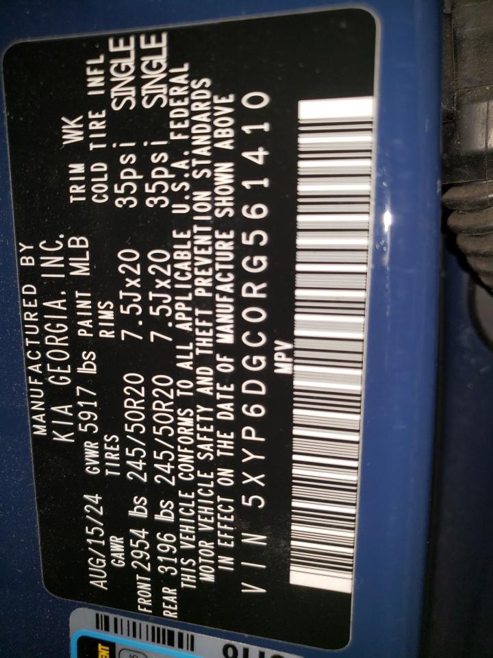 2024 Kia Telluride S VIN: 5XYP6DGC0RG561410 Lot: 69485705