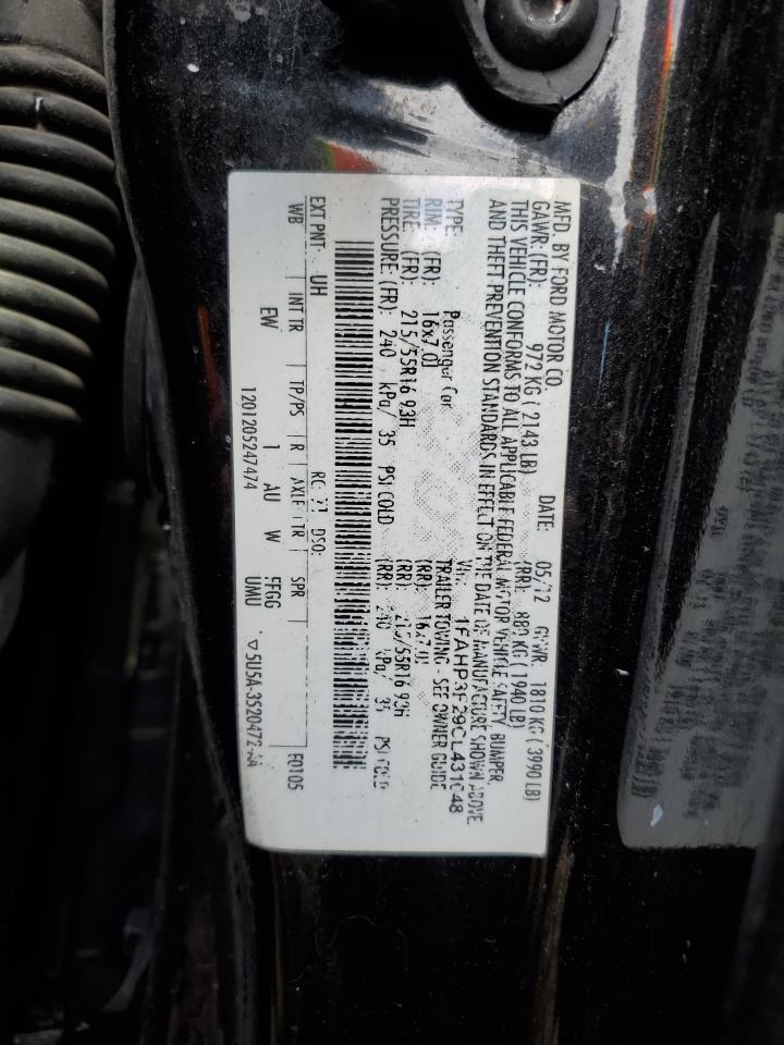 2012 Ford Focus Se VIN: 1FAHP3F29CL431048 Lot: 70549185