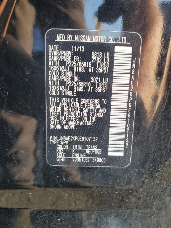 2014 Nissan Quest S VIN: JN8AE2KP9E9107132 Lot: 68430405