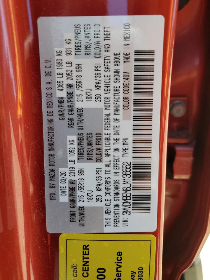 2020 Mazda Cx-30 Premium VIN: 3MVDMBEM8LM136552 Lot: 69435185