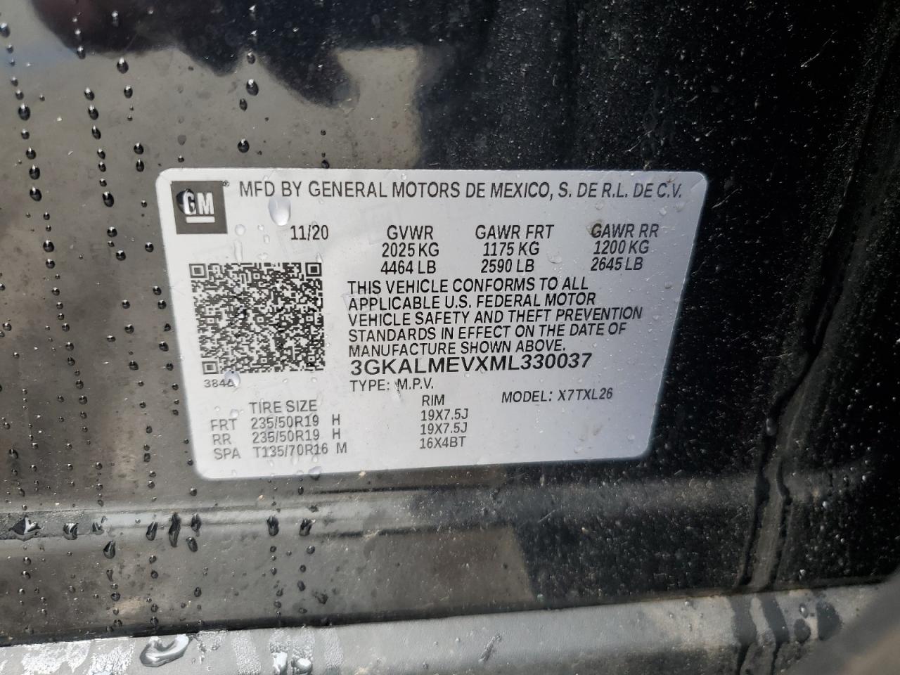 2021 GMC Terrain Sle VIN: 3GKALMEVXML330037 Lot: 68458075