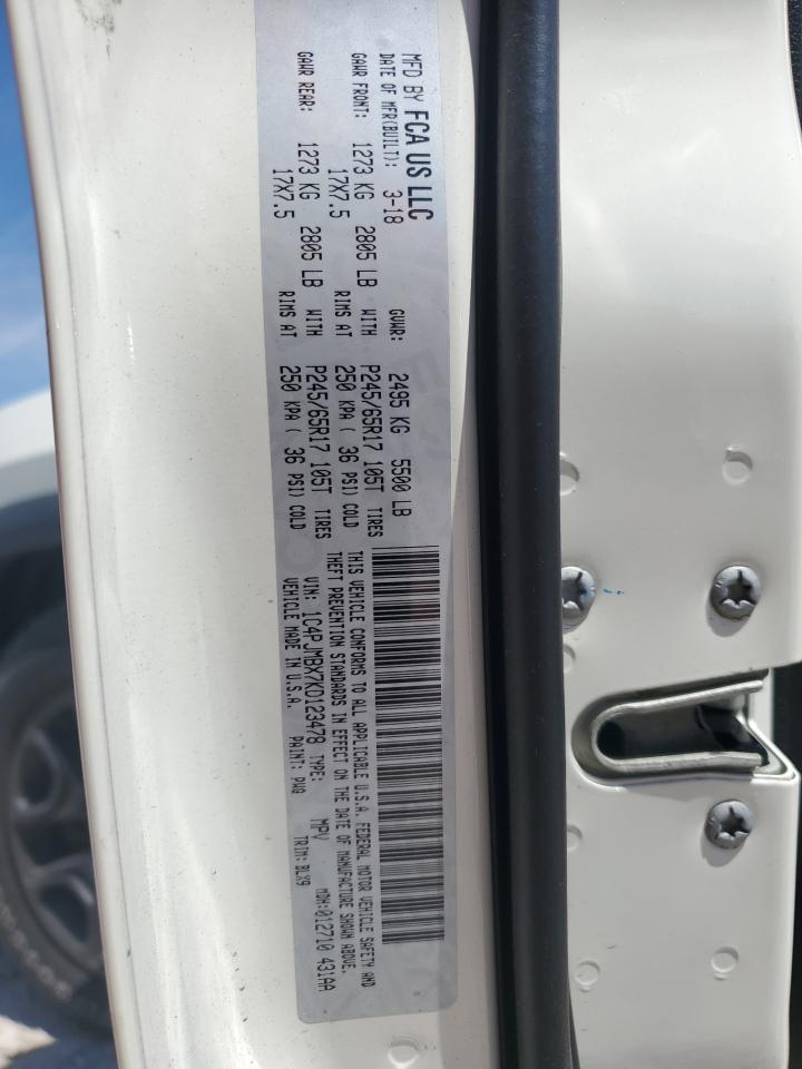 2019 Jeep Cherokee Trailhawk VIN: 1C4PJMBX7KD123478 Lot: 70153765