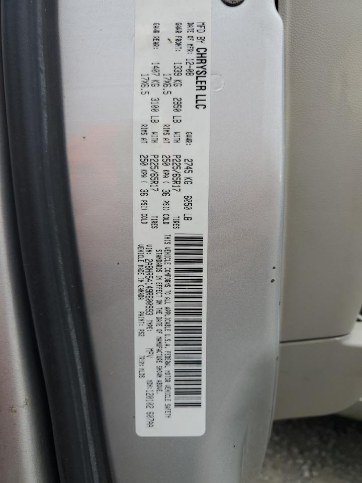 2009 Chrysler Town & Country Touring VIN: 2A8HR54149R600993 Lot: 68360365