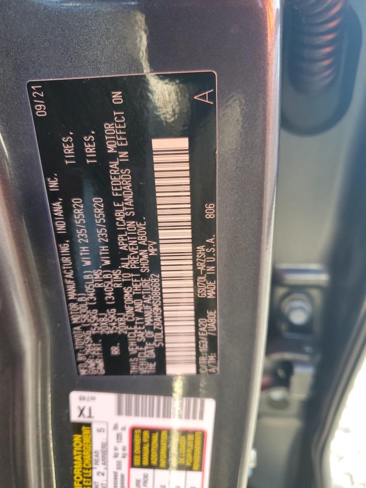 2021 Toyota Highlander Xse VIN: 5TDLZRAH9MS086682 Lot: 69366765