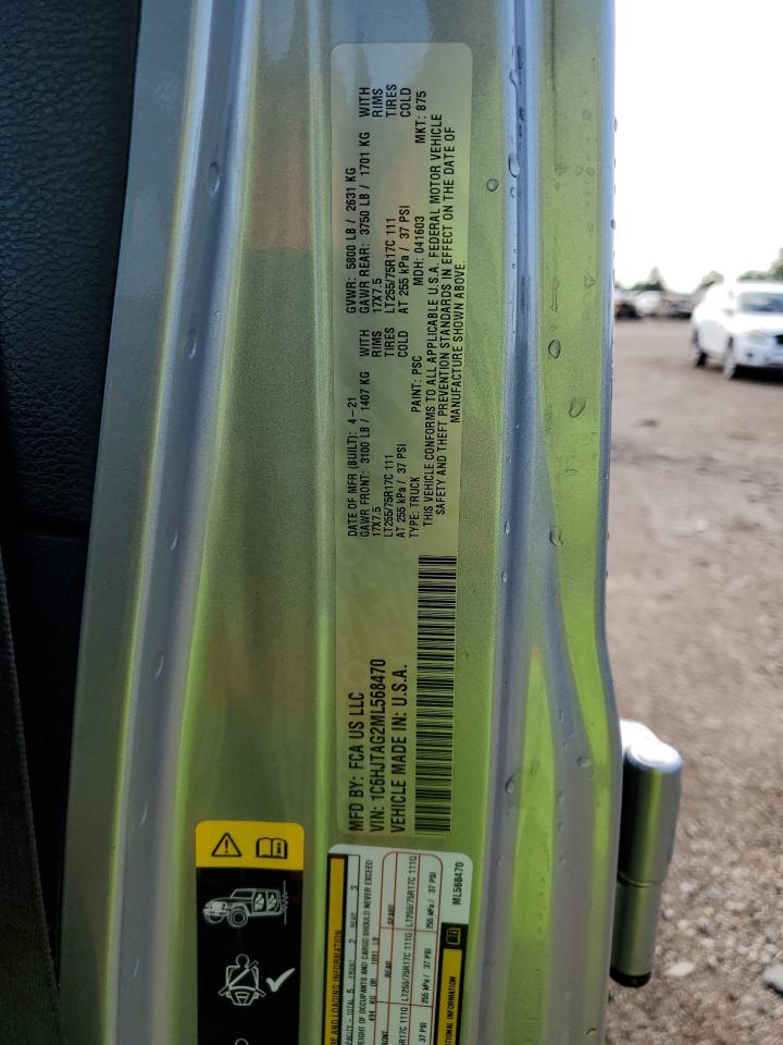 2021 Jeep Gladiator Sport VIN: 1C6HJTAG2ML568470 Lot: 70470155