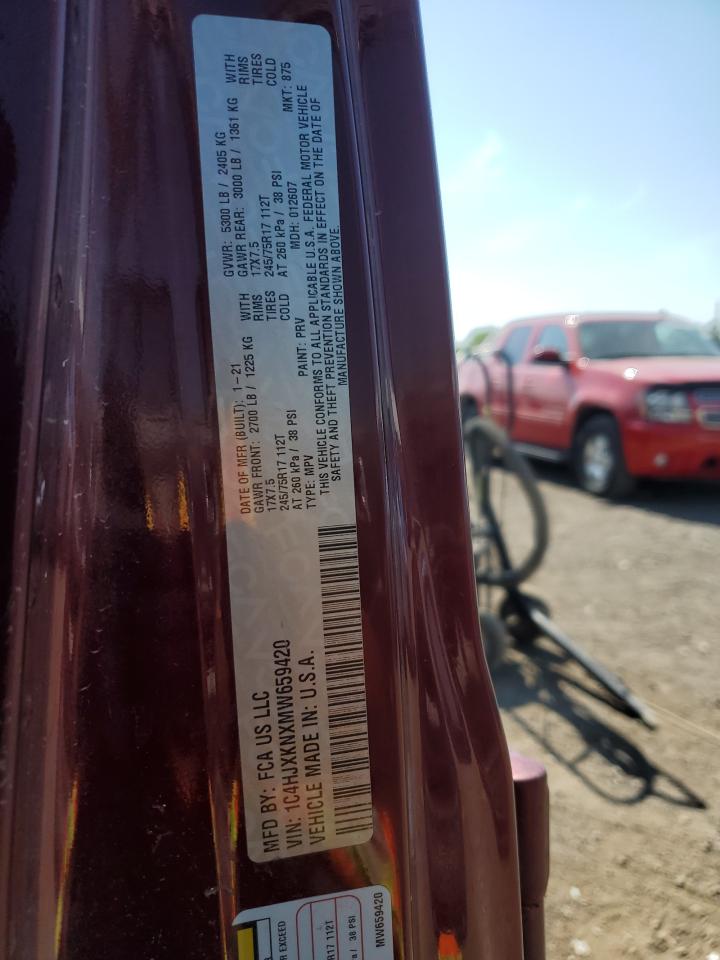 2021 Jeep Wrangler Unlimited Sport VIN: 1C4HJXKNXMW659420 Lot: 70335385