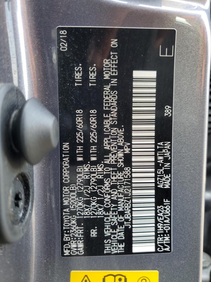 2018 Lexus Nx 300 Base VIN: JTJBARBZ1J2171588 Lot: 69283185