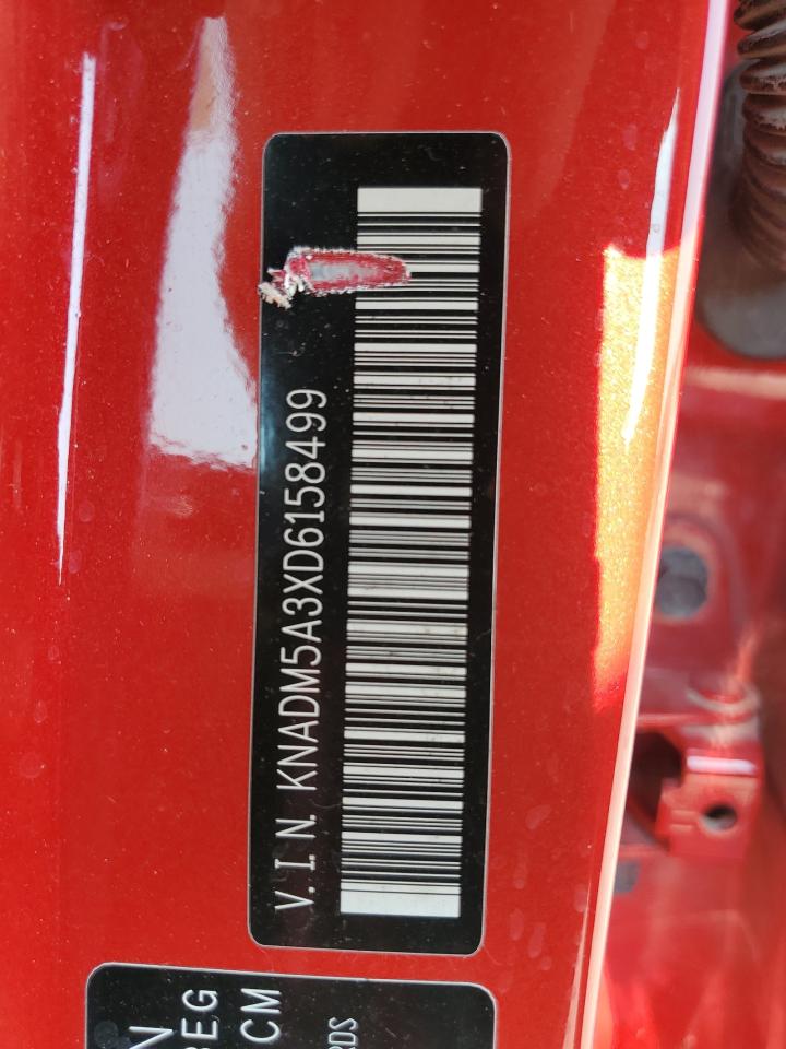 2013 Kia Rio Lx VIN: KNADM5A3XD6158499 Lot: 69357565