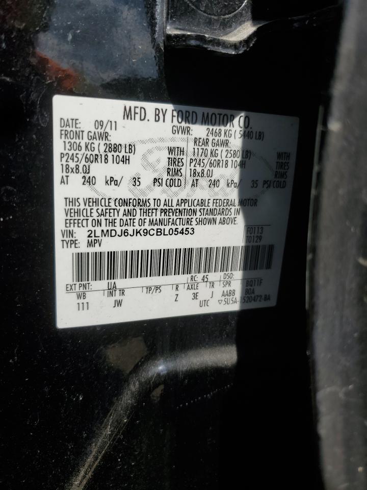 2012 Lincoln Mkx VIN: 2LMDJ6JK9CBL05453 Lot: 68353295