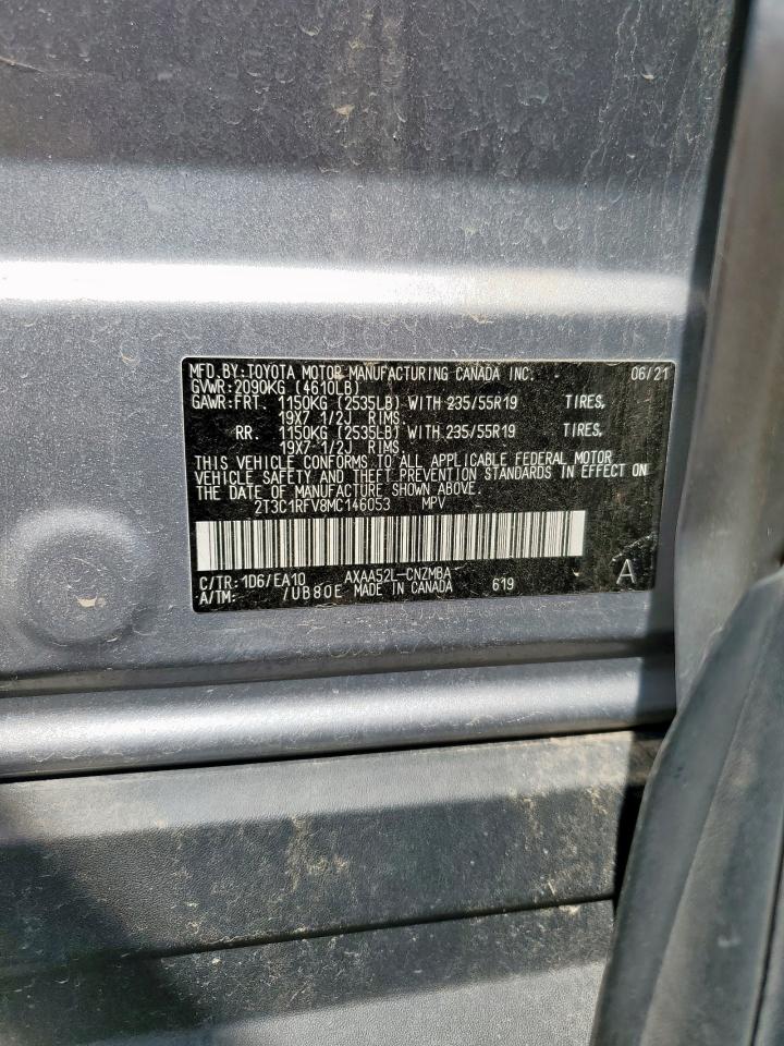 2021 Toyota Rav4 Xle Premium VIN: 2T3C1RFV8MC146053 Lot: 67790545