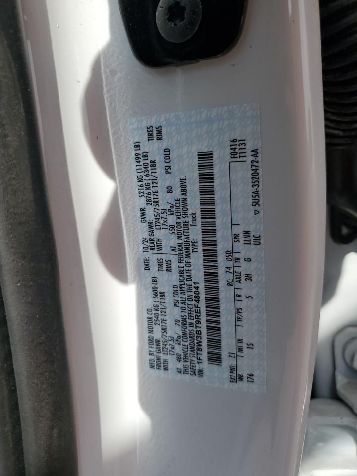 2024 Ford F350 Super Duty VIN: 1FT8W3BT9REF48041 Lot: 68561545
