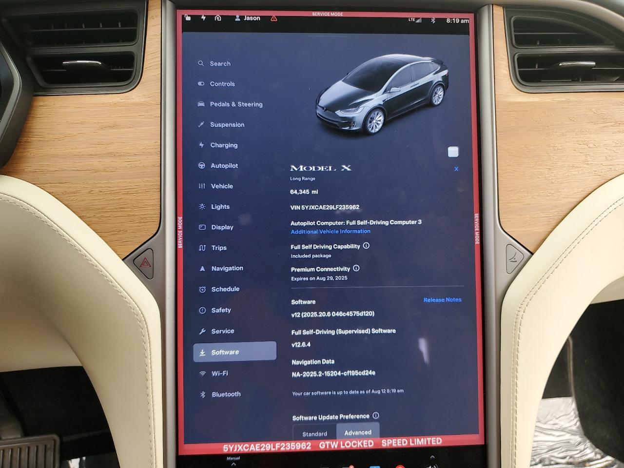 2020 Tesla Model X VIN: 5YJXCAE29LF235962 Lot: 68394095