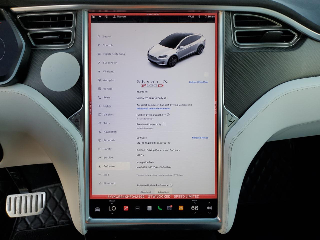 2017 Tesla Model X VIN: 5YJXCBE4XHF042492 Lot: 67553665