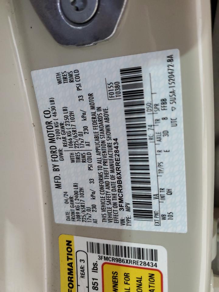 2024 Ford Bronco Sport Big Bend VIN: 3FMCR9B6XRRE28434 Lot: 67682895