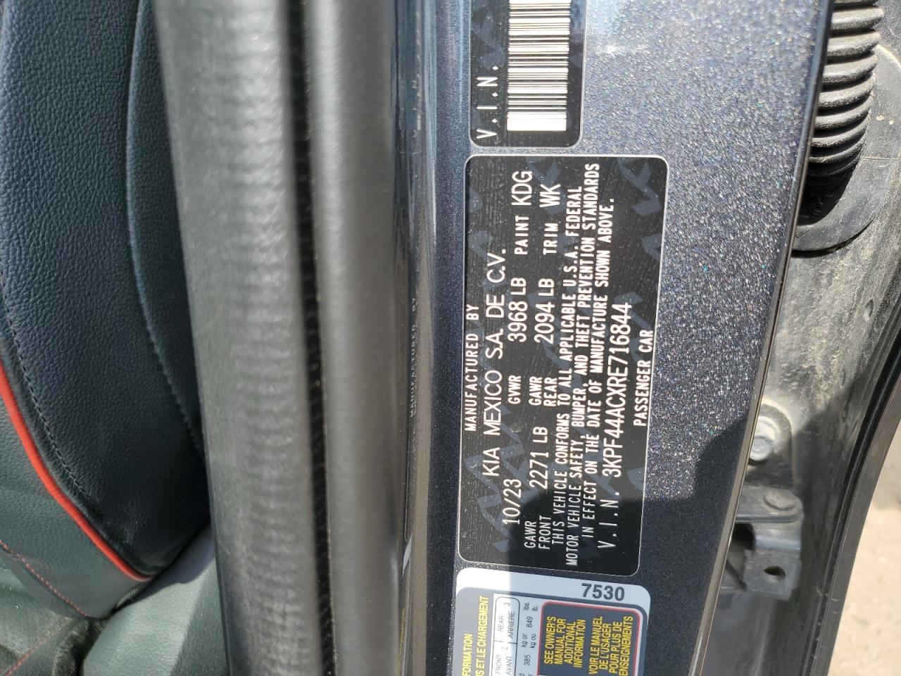 2024 Kia Forte Gt VIN: 3KPF44ACXRE716844 Lot: 68449925