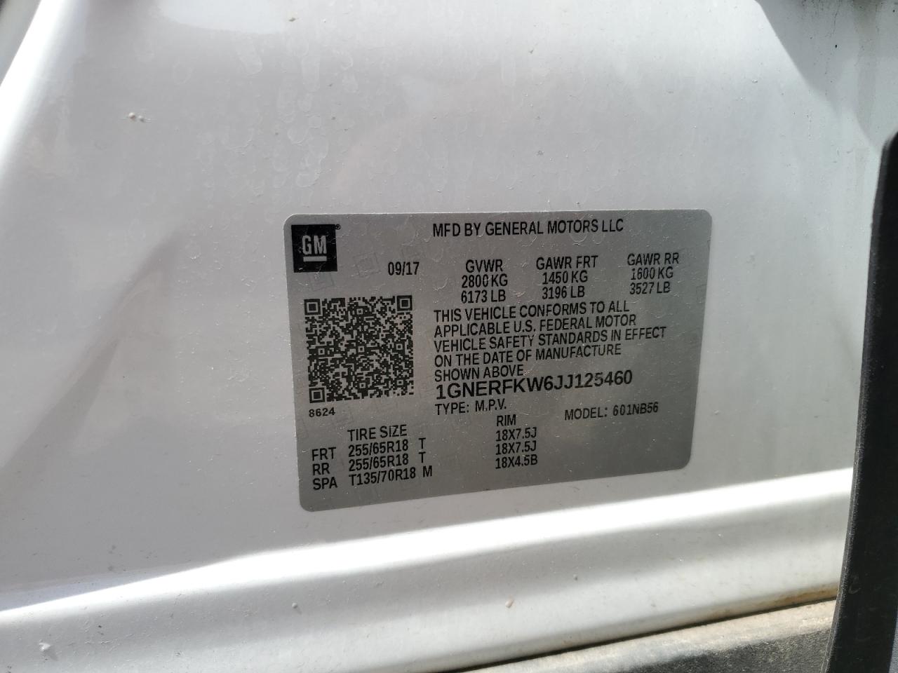 2018 Chevrolet Traverse Ls VIN: 1GNERFKW6JJ125460 Lot: 70651375