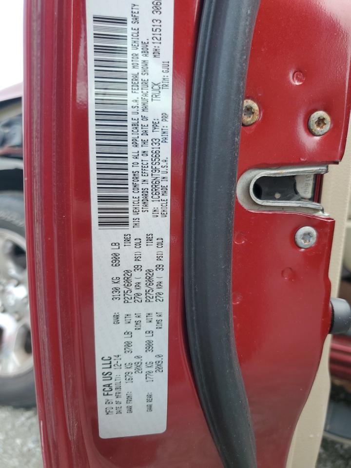 2015 Ram 1500 Laramie VIN: 1C6RR6NT9FS566133 Lot: 67740645