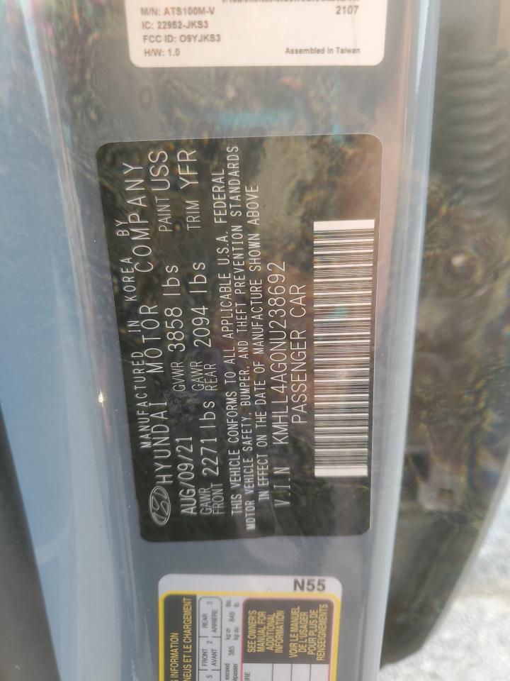 2022 Hyundai Elantra Se VIN: KMHLL4AG0NU238692 Lot: 69024265