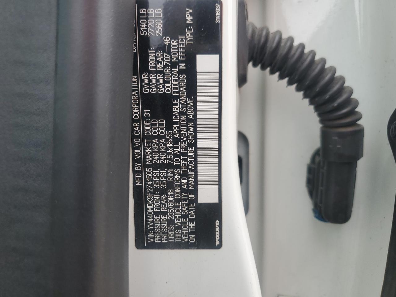 2015 Volvo Xc60 T5 Premier VIN: YV440MDK9F2741505 Lot: 69792895