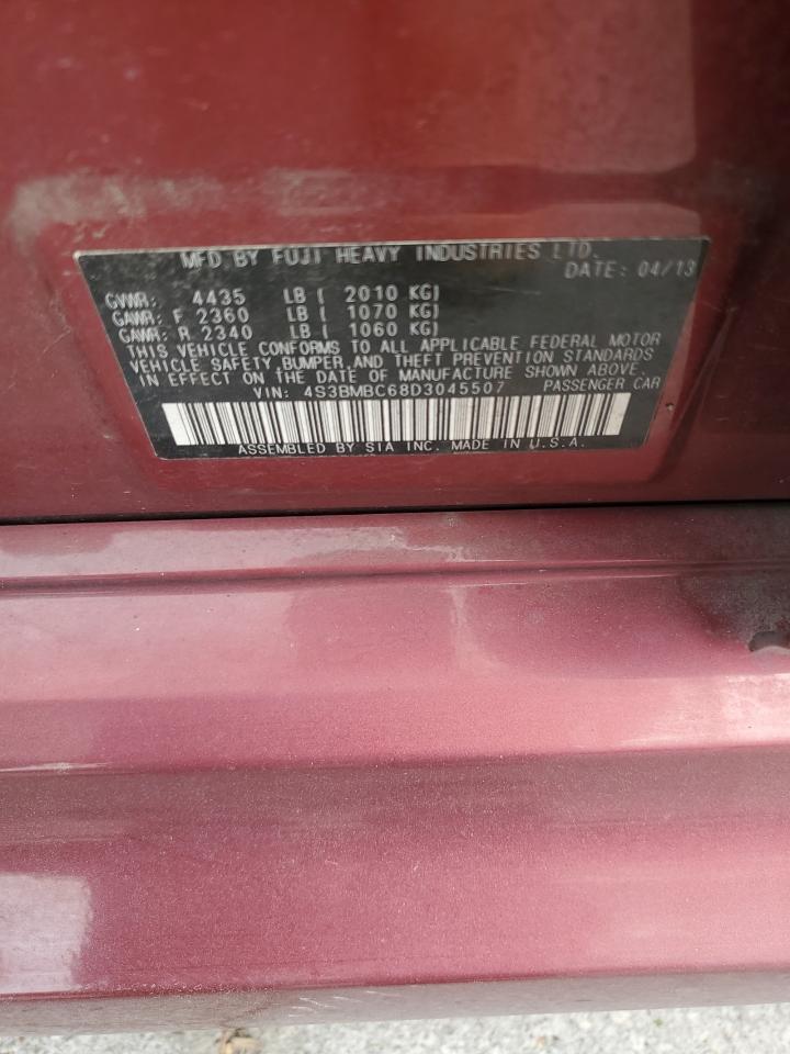 2013 Subaru Legacy 2.5I Premium VIN: 4S3BMBC68D3045507 Lot: 67450035