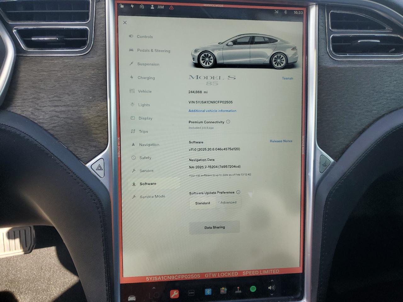 2012 Tesla Model S VIN: 5YJSA1CN9CFP02505 Lot: 67645735