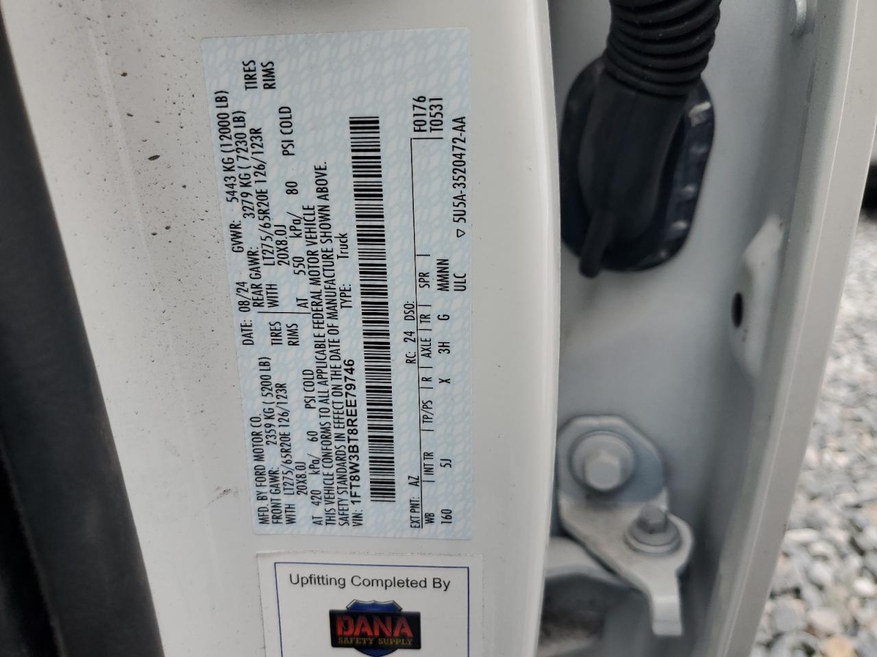 2024 Ford F350 Super Duty VIN: 1FT8W3BT8REE79746 Lot: 67291015