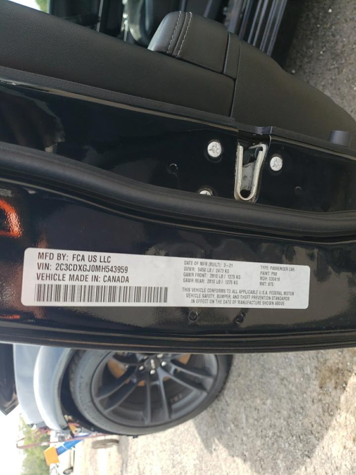 2021 Dodge Charger Scat Pack VIN: 2C3CDXGJ0MH543959 Lot: 70476665