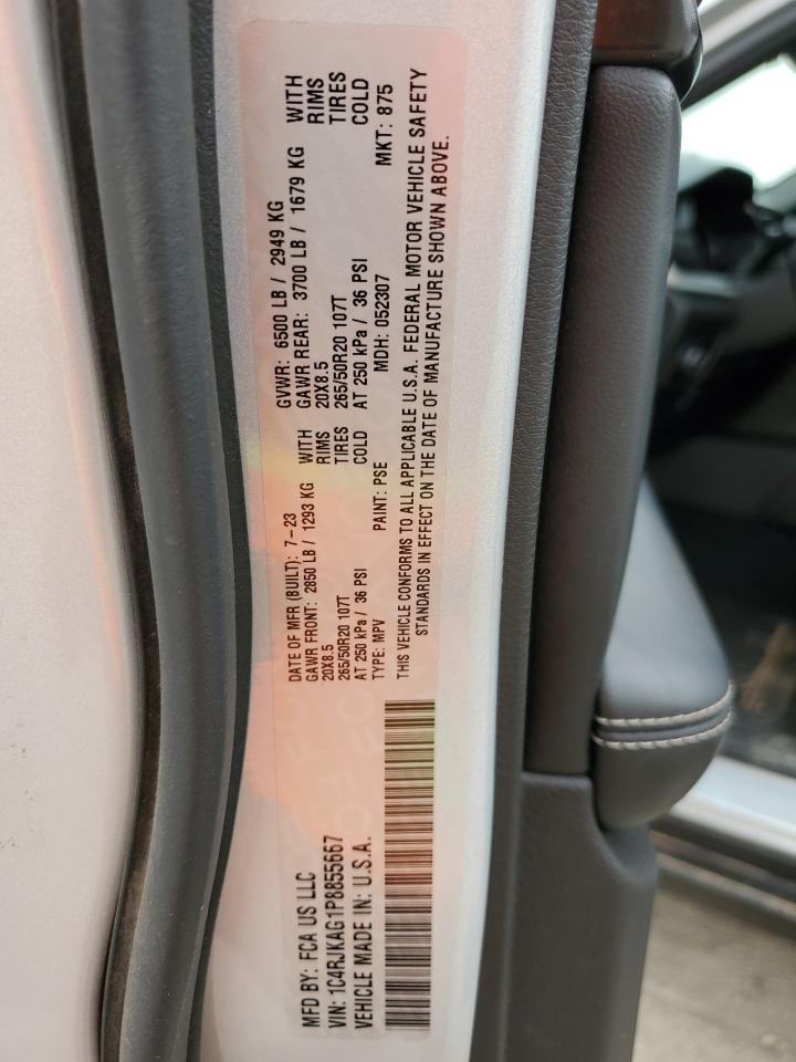 2023 Jeep Grand Cherokee L Laredo VIN: 1C4RJKAG1P8855667 Lot: 70763385