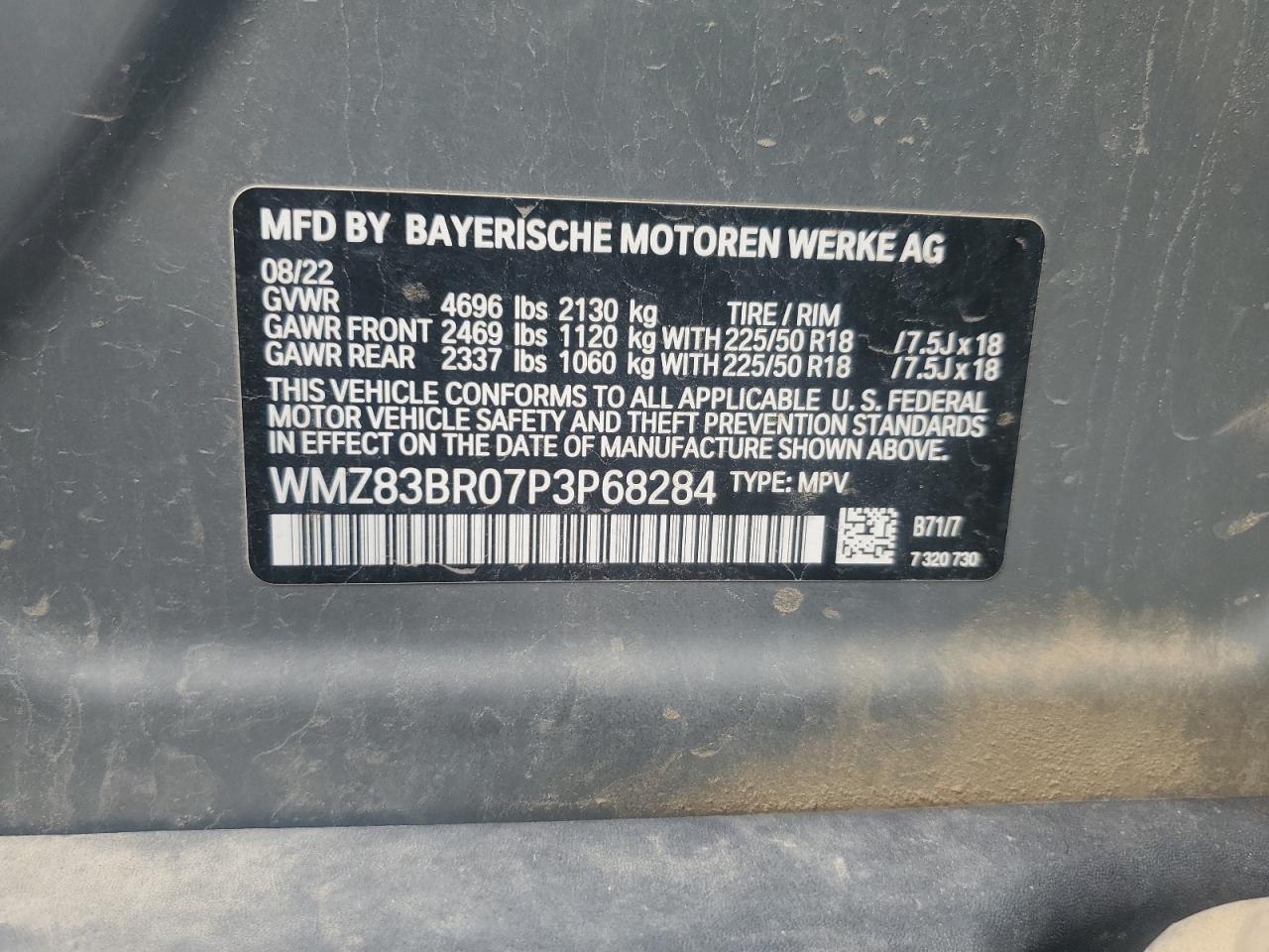 2023 Mini Cooper S Countryman All4 VIN: WMZ83BR07P3P68284 Lot: 71154295