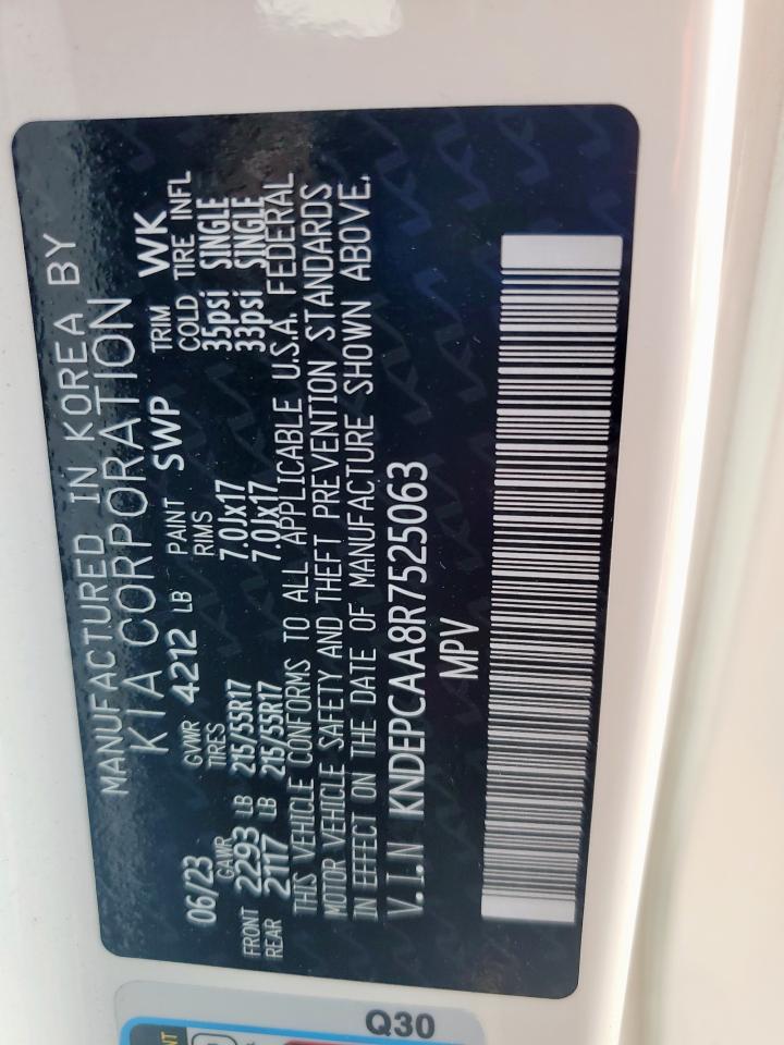 2024 Kia Seltos Lx VIN: KNDEPCAA8R7525063 Lot: 70356545