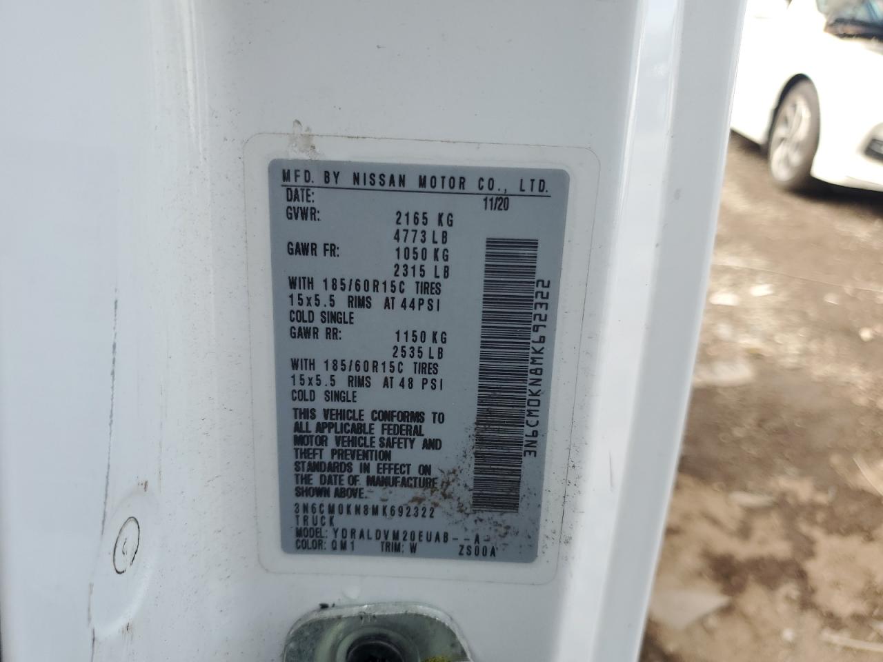 2021 Nissan Nv200 2.5S VIN: 3N6CM0KN8MK692322 Lot: 70774255