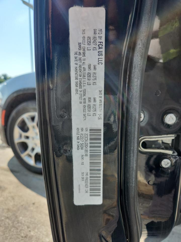2016 Dodge Charger Sxt VIN: 2C3CDXJG9GH189148 Lot: 67372425