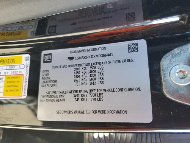 2021 CHEVROLET TAHOE K1500 Z71  