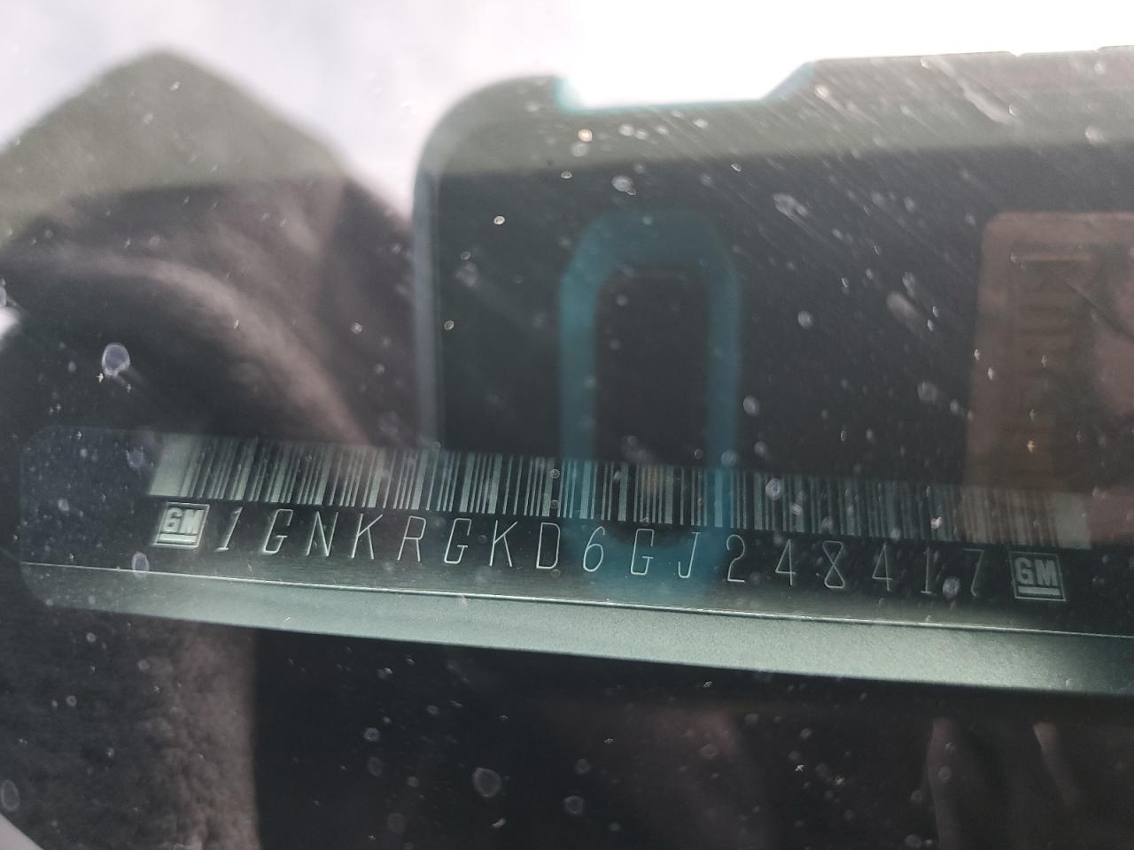 2016 Chevrolet Traverse Lt VIN: 1GNKRGKD6GJ248417 Lot: 67778735