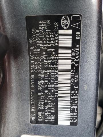 2010 TOYOTA COROLLA BASE  