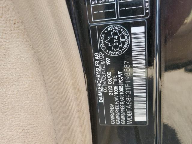 2001 MERCEDES-BENZ SL 500  