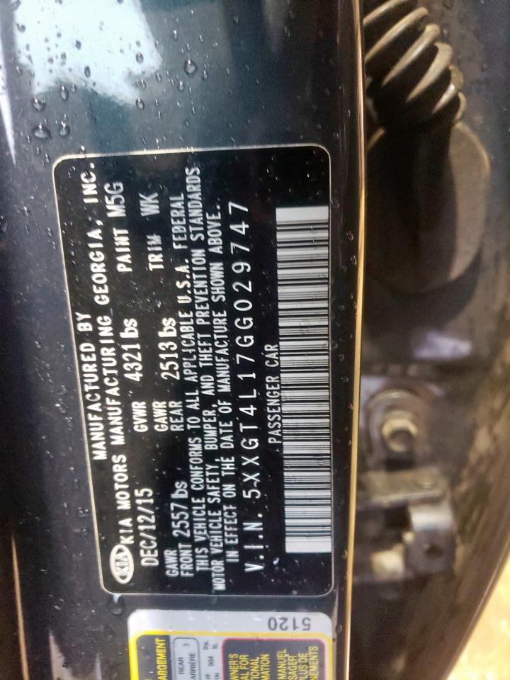 2016 Kia Optima Lx VIN: 5XXGT4L17GG029747 Lot: 70022715