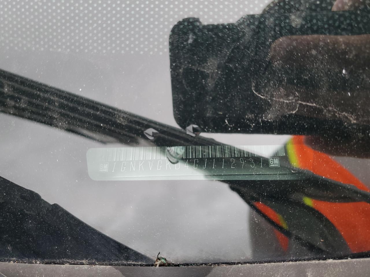 2016 Chevrolet Traverse Lt VIN: 1GNKVGKD4GJ112931 Lot: 69603395