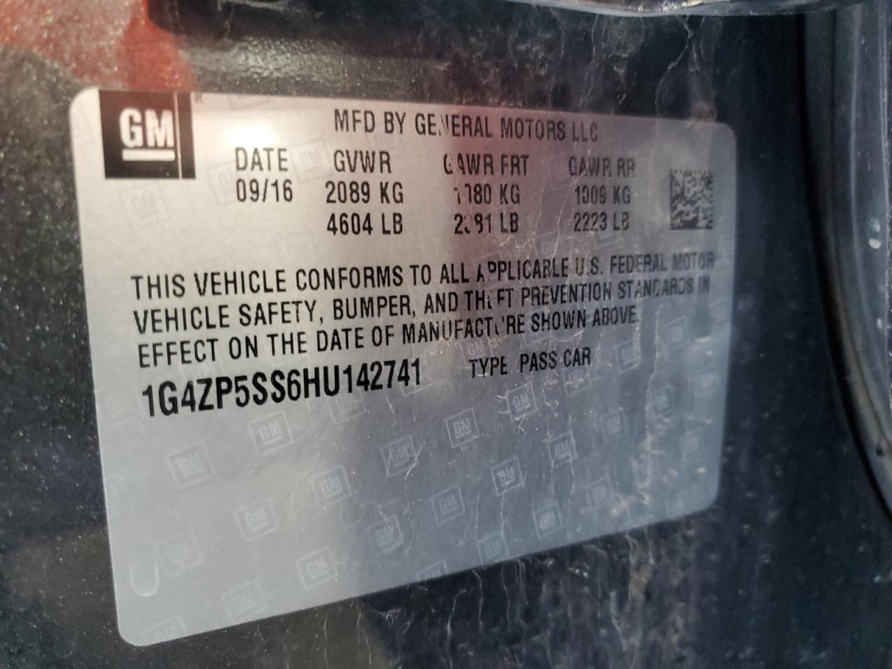 2017 Buick Lacrosse Essence VIN: 1G4ZP5SS6HU142741 Lot: 69582445