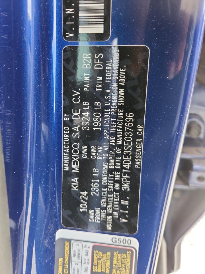 2025 Kia K4 Lx VIN: 3KPFT4DE3SE037696 Lot: 70548465