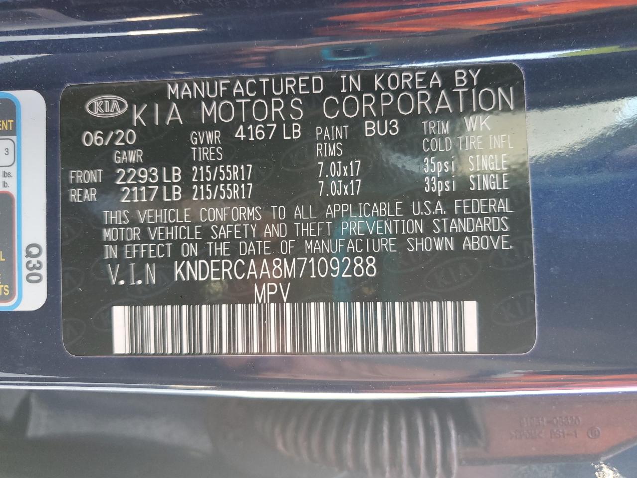 2021 Kia Seltos Ex VIN: KNDERCAA8M7109288 Lot: 68115935