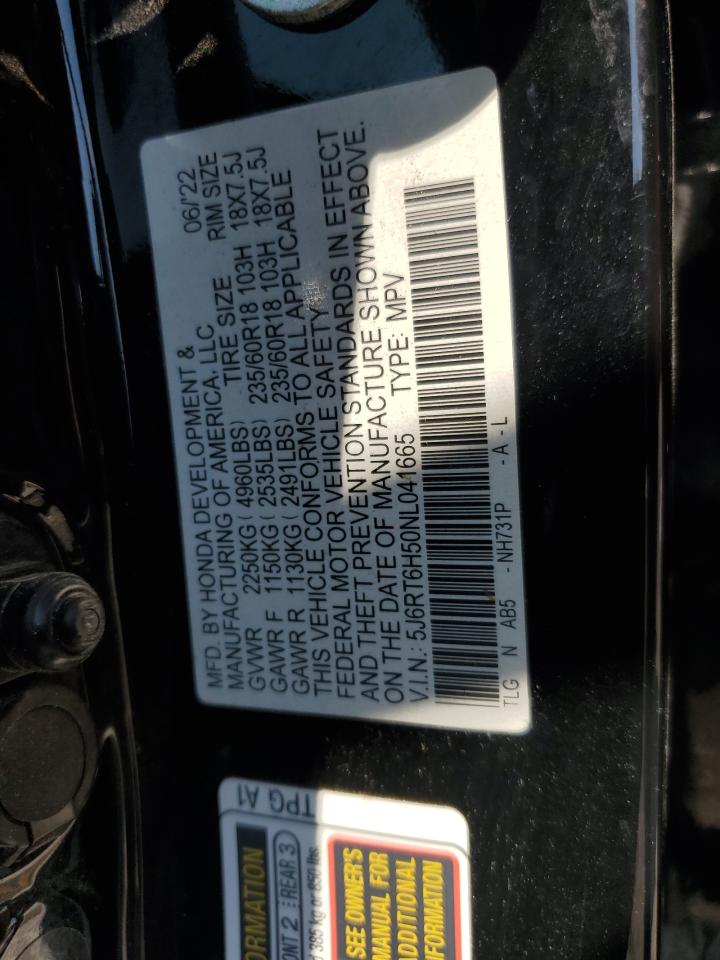 2022 Honda Cr-V Ex VIN: 5J6RT6H50NL041665 Lot: 70069115