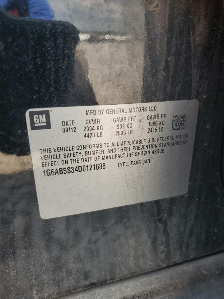 2013 Cadillac Ats Luxury VIN: 1G6AB5S34D0121688 Lot: 84234555