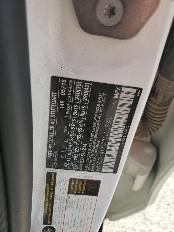 2018 Mercedes-Benz Glc 300 4Matic VIN: WDC0G4KB2JV112735 Lot: 68727335