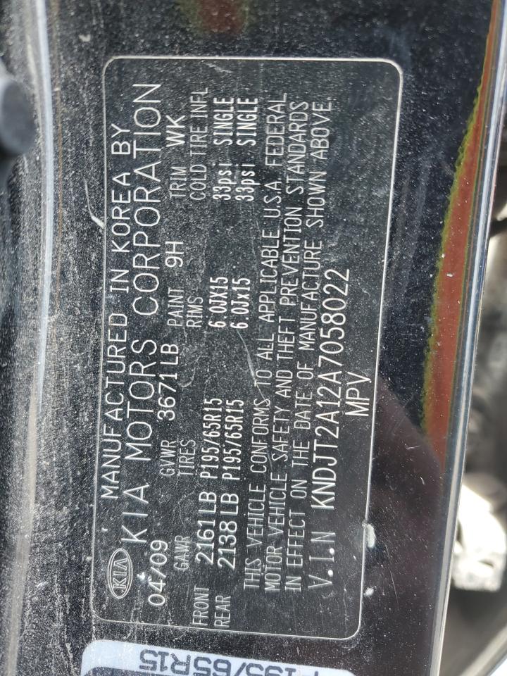 2010 Kia Soul VIN: KNDJT2A12A7058022 Lot: 70286855
