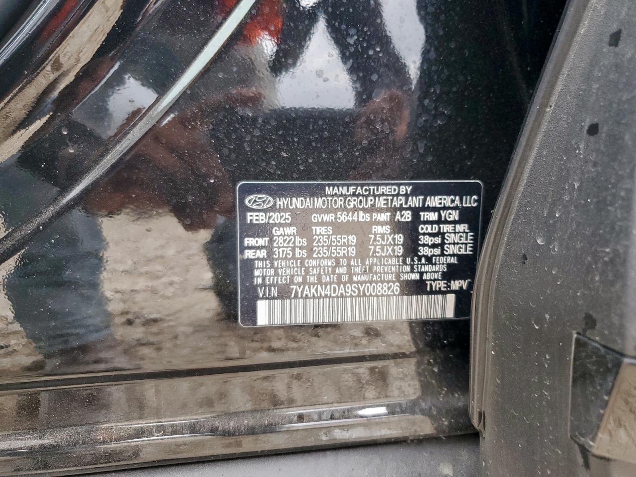 2025 Hyundai Ioniq 5 Sel VIN: 7YAKN4DA9SY008826 Lot: 70023955