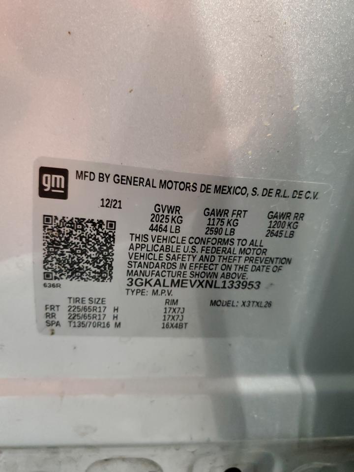 2022 GMC Terrain Sle VIN: 3GKALMEVXNL133953 Lot: 69464475